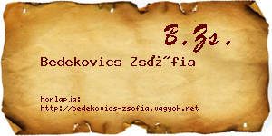 Bedekovics Zsófia névjegykártya