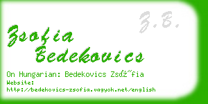 zsofia bedekovics business card